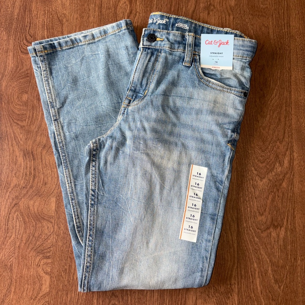 Cat & Jack Light Wash straight fit girls jeans